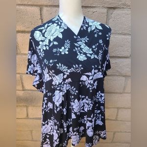 Torrid Floral Top With Open Back Torrid 3 For Women